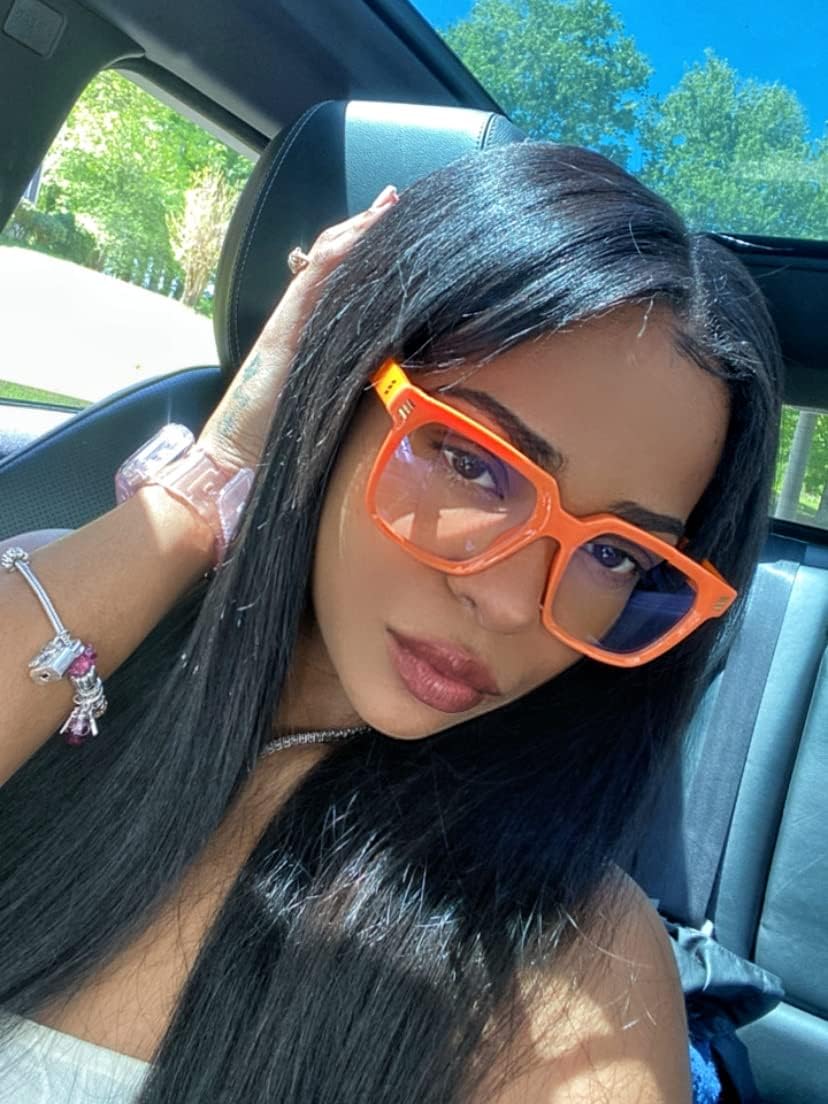 VISOONE Rectangle TR90 Blue Light Blocking Glasses Computer Eyewear with Preppy Look for Women and Men Cougar - Image 2