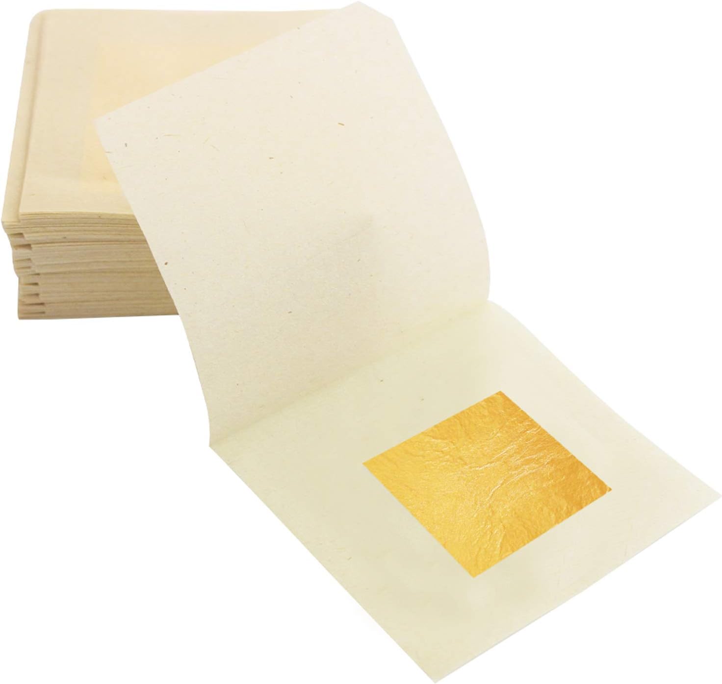 Edible Gold Leaf Sheets, 10 pc 0.98" Small Gold Foil for Cake Baking, Makeup, Gilding, Skin Care, Drink Decorations