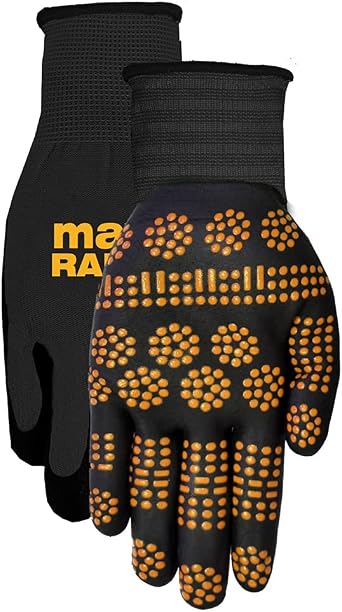 قفازات الغرب الأوسط والعتاد 91-SM MAX Grip Glove ، حزمة صغيرة / متوسطة من 1 ، أسود / أصفر