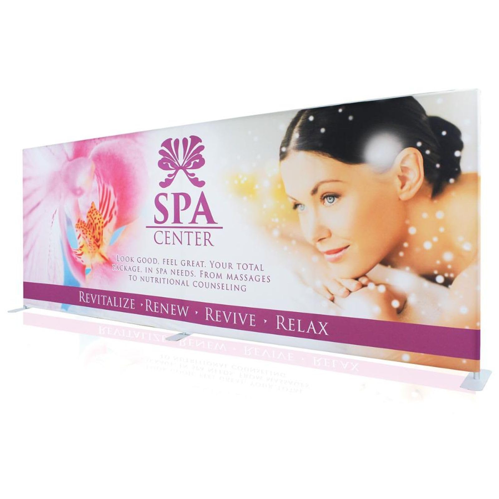 Alghualy Custom Straight Tension Fabric Display Backdrop, Step and Repeat Backdrops for Events, Trade Show Display Backdrop Booth (Graphic with Stand,