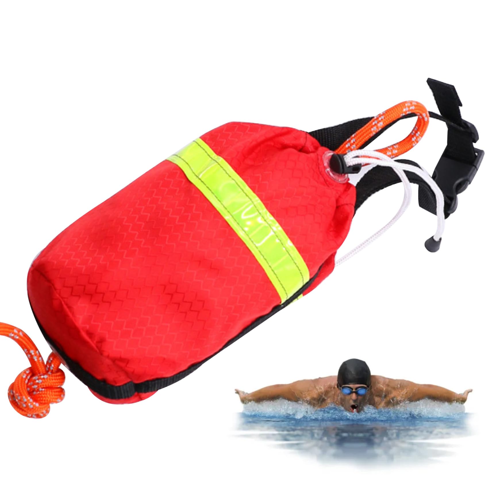 Bolsa de Rescate acuático de 101,71 pulgadas/68,90 Pulgadas, Reflectante, portátil, Impermeable, Ligera, para Kayak, Surf, Rescate de Emergencia, Bolsa de Cuerda