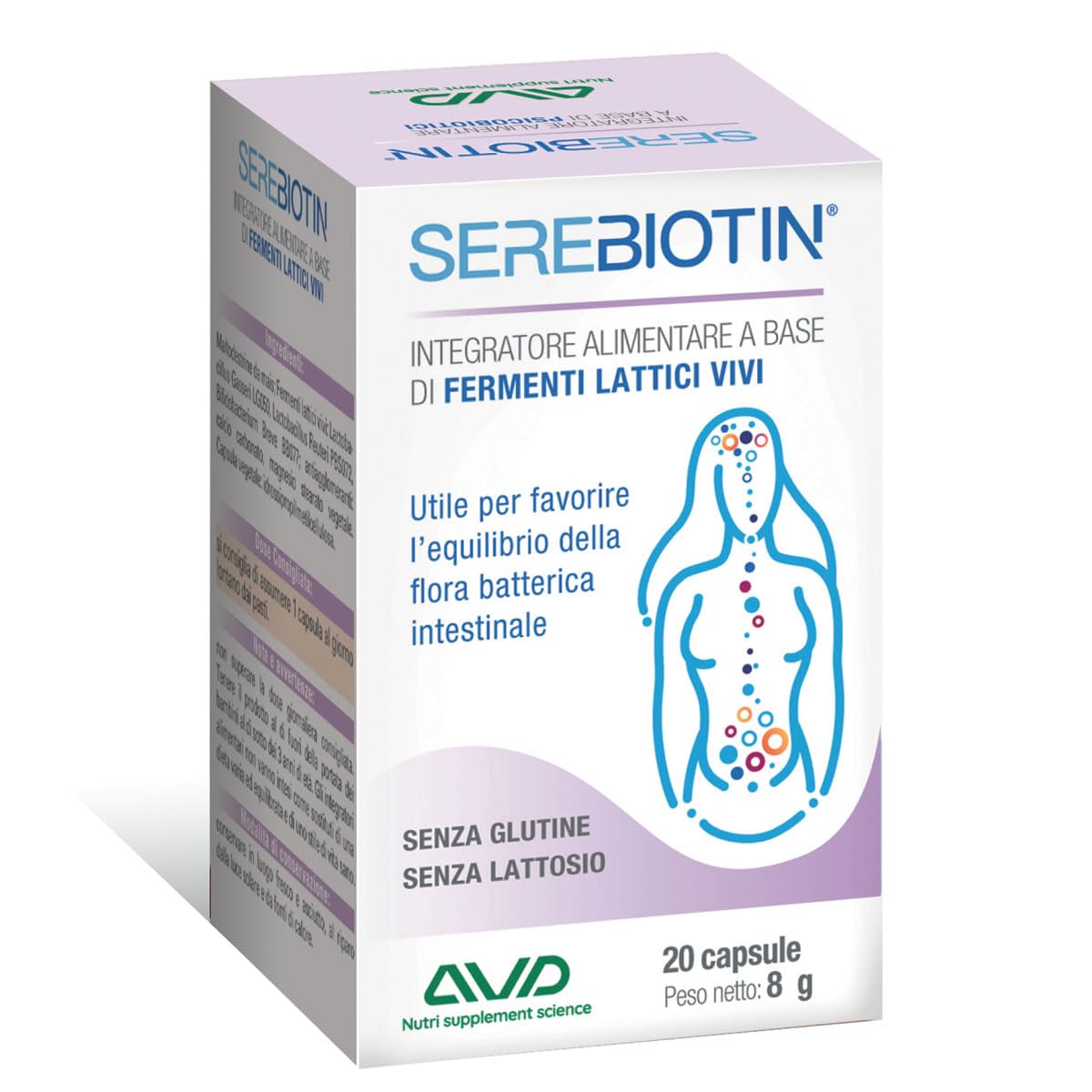AVD REFORM | Serebiotin – Integratore psicobiotico per il benessere psicofisico, adatto in gravidanza, allattamento e menopausa – 20 capsule – Prodotto in Italia