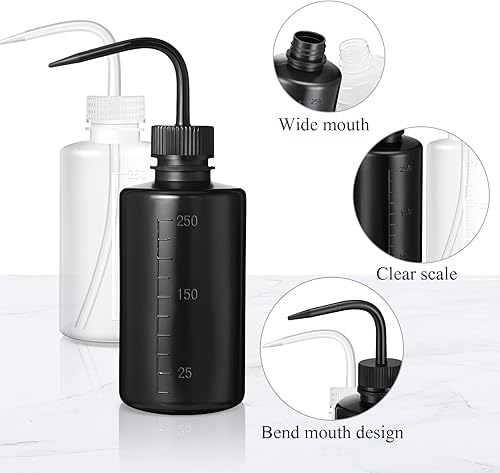 Miniatura 3 de 12 botellas de plástico para apretar en laboratorio, botellas de lavado de seguridad de 8.5 fl oz, botella de tatuaje para limpieza, herramientas de