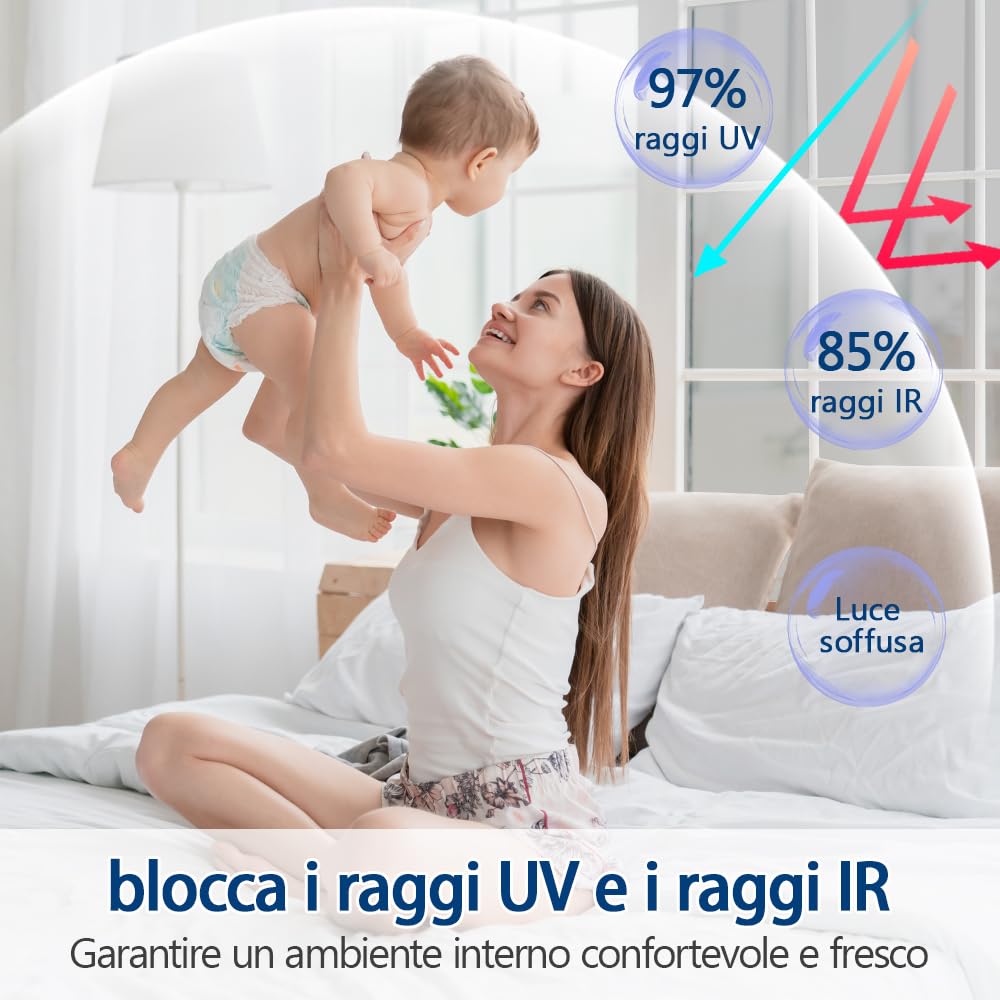 Niviy Pellicola per Vetri Finestre 44.5 x 400CM Pellicola Specchio Autoadesive Protezione Privacy Finestre Anti-UV,Controllo del Calore Adatto per Camera da Letto, Ufficio e Cucina