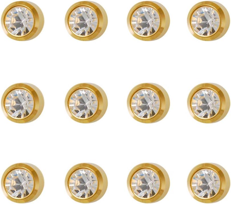 Studex February Amethyst Birthstone 24k Gold Bezel Stud Earrings | 3mm | Hypoallergenic & Nickel-Free for Sensitive Ears | 1 Pair