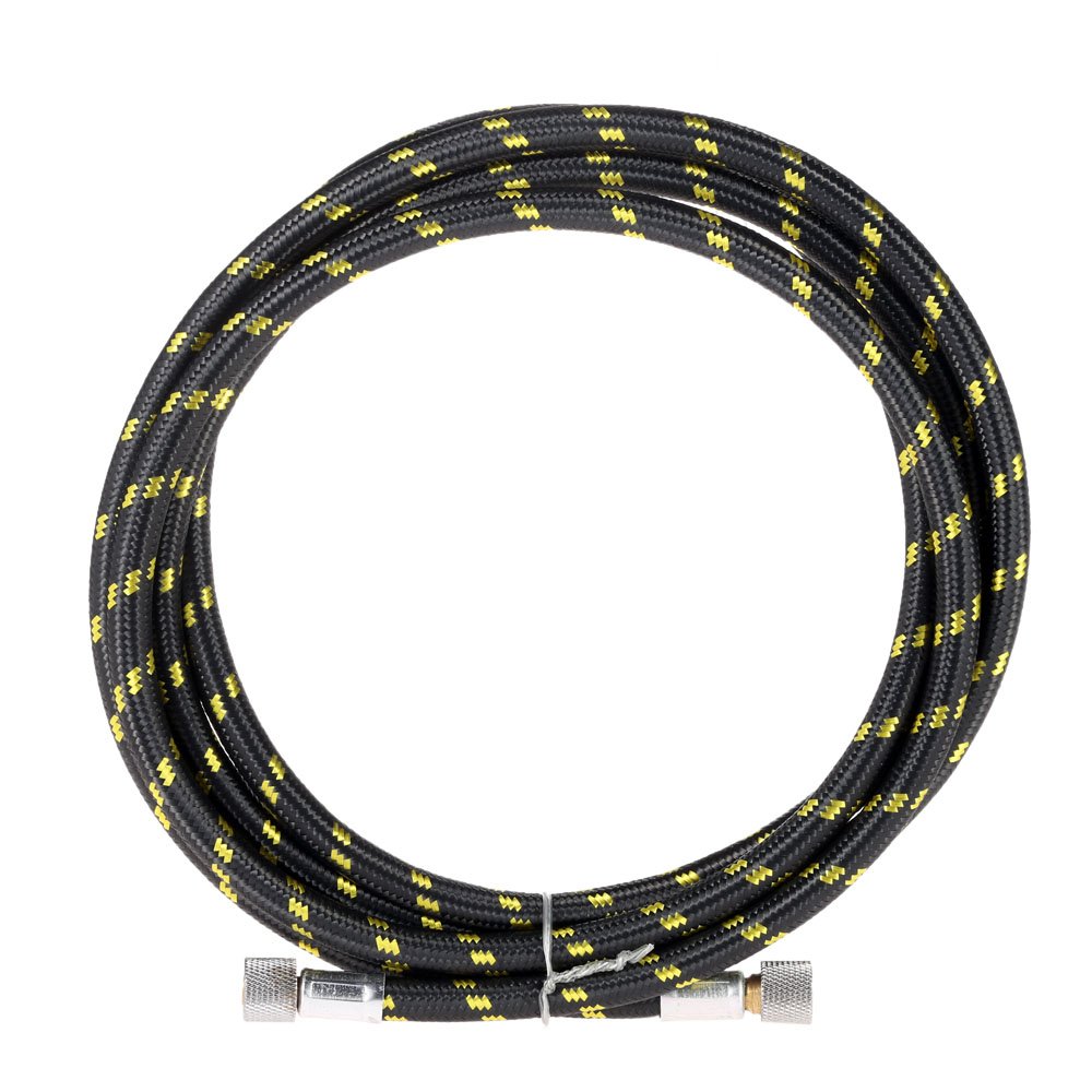 Saluaqui Airbrush Hose, 10 Foot Braided Rubber Hose with Standard 1/8 Size Fittings on Both, for Most Airbrush Kit