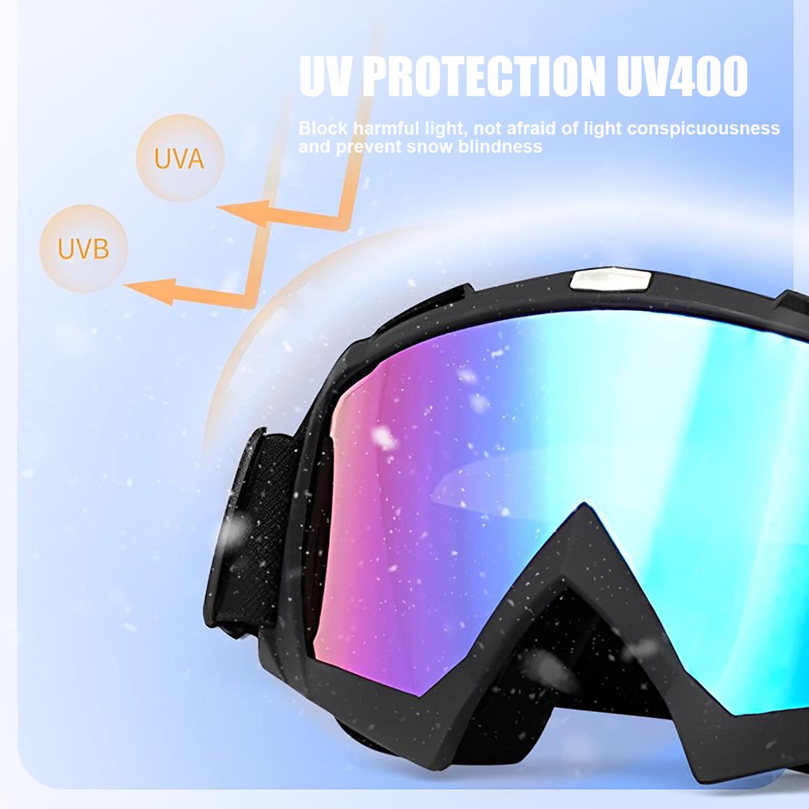 Gafas de seguridad para motocicleta con pasamontañas para mujeres y niñas, para motocross, motocross, equitación, carreras, esquí, gafas de seguridad