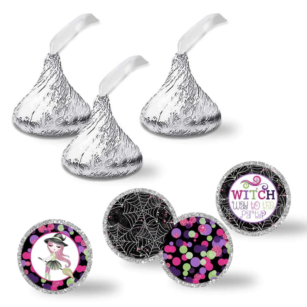 Étiquettes autocollantes Halloween Kiss format rond de 1,9 cm à forte adhérence - 300 pièces