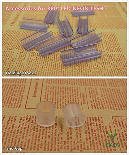 [Upgrade] 360° Led Neon Light, Iekov™ Ac 110-120V Flexible 360 Degree Led Neon Strip Lights, Dimmable & Waterproof Neon Led Rope Light + Remote Controller For Decoration (32.8Ft/10M, White) #TOP7