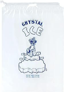 Infinite Pack Ice Bags 8 lb with Drawstring, 400 Count Machine-Filled Ice Cube Bags, Heavy-Duty Reusable Freezer Keepers
