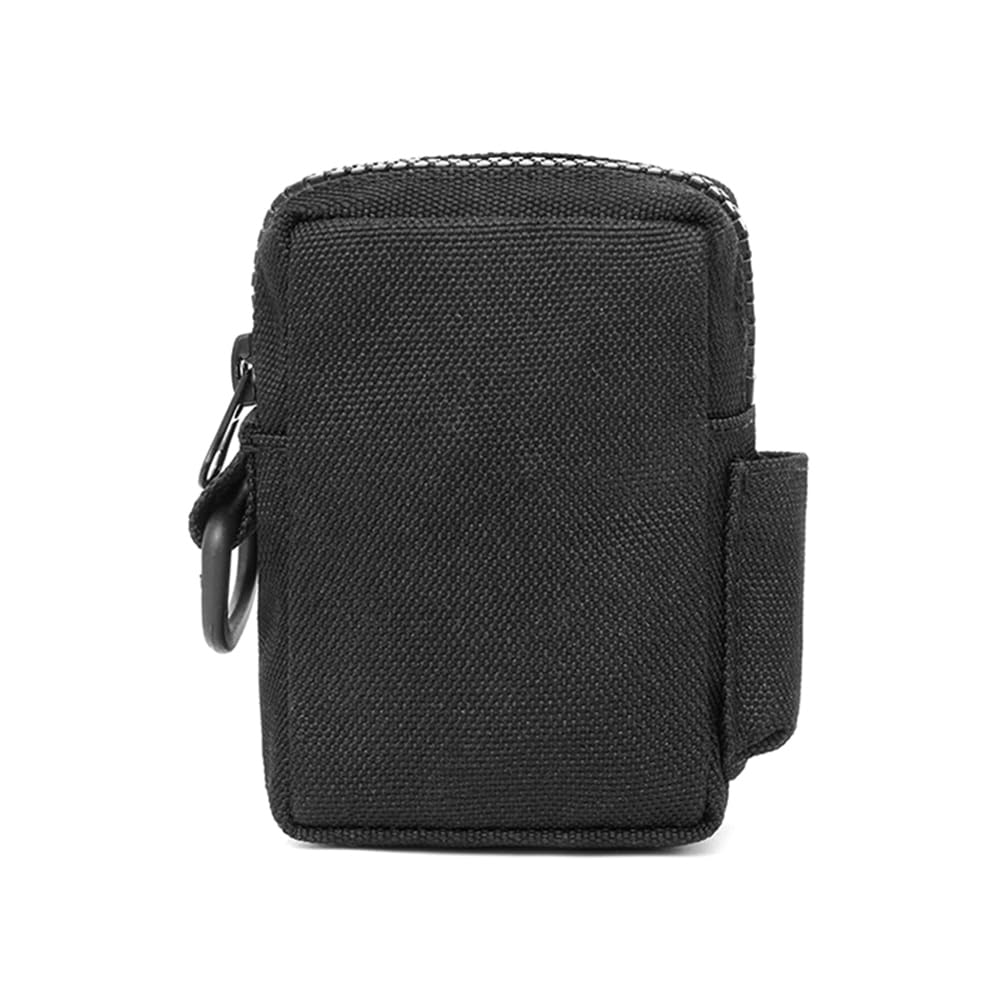 ZONADAH Waterproof Utility Pouch Mini Molle Pouch Outdoor Sporting Waist Pack EDC Bag with Side Pocket for Hiking Camping Mountaineering Travel Black