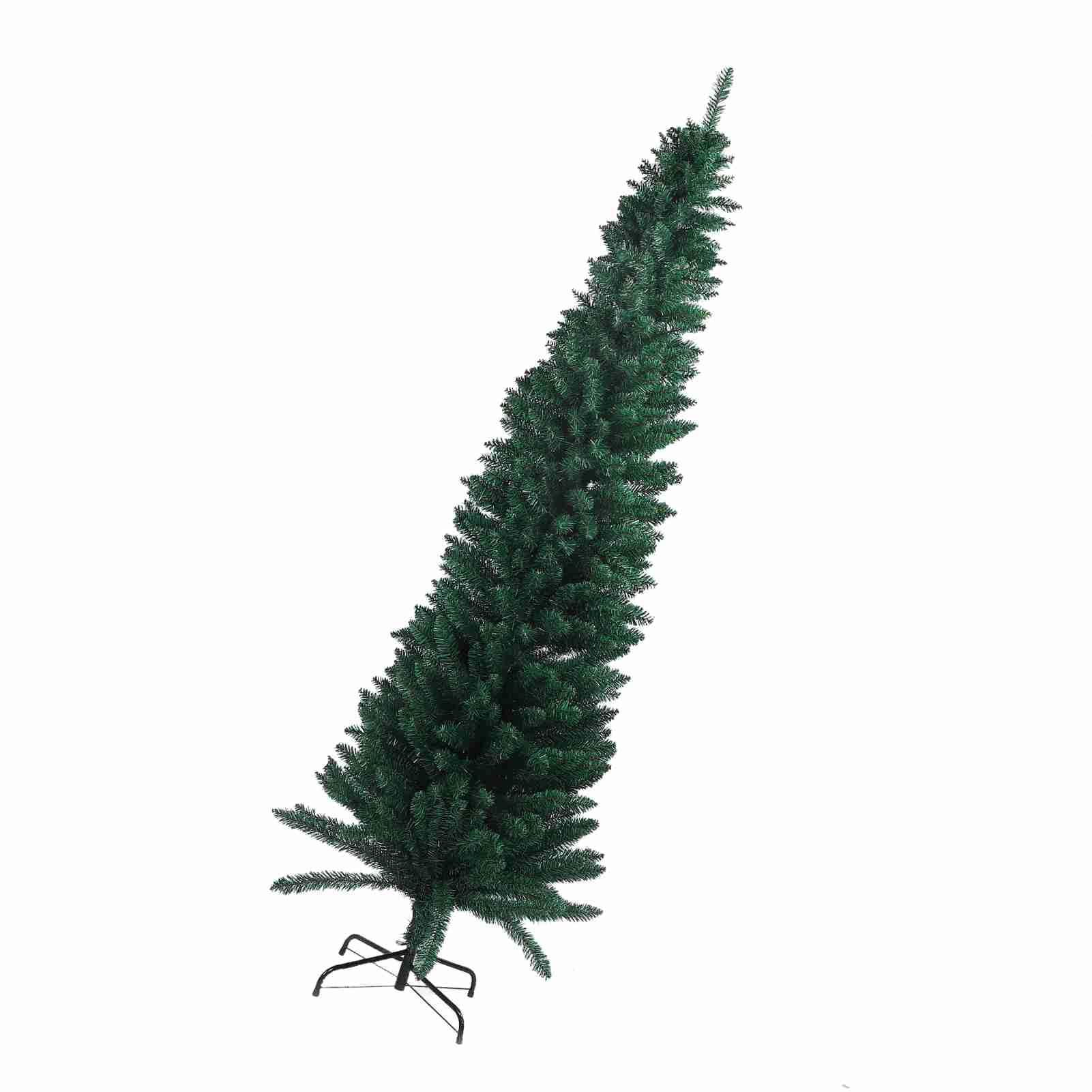 Künstlicher Weihnachtsbaum, PVC-Bleistift-Weihnachtsbaum, Schmal, Grün, Weihnachtskiefer, Realistisches Laub, Platzsparendes Design für Ferienhaus, Ecke, Innen- und Außendekoration (H. Ich