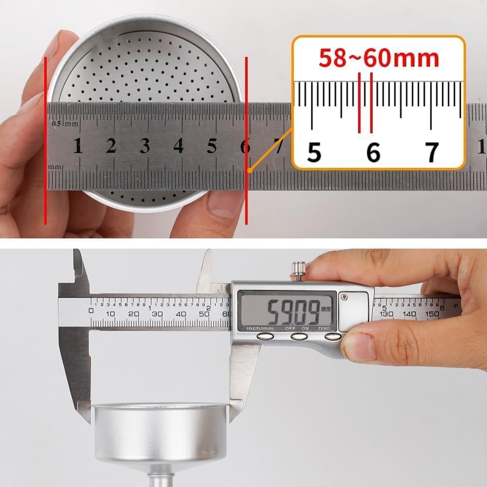 watchget Moka Pot - Embudo dosificador para cafetera expreso de 54 mm, herramienta de distribución italiana para cafetera Moka Express 3 tazas, transparente