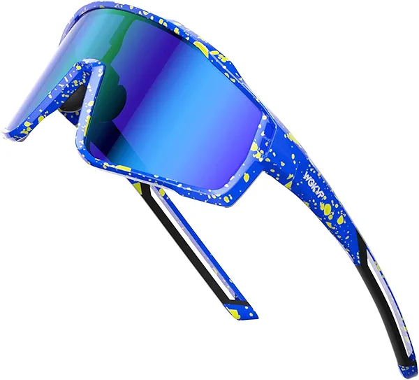 WGKVP Polarized Sunglasses Men,Cycling Glasses Women with UV400 Protection,Running Sunglasses for Sports Driving Golf For Men