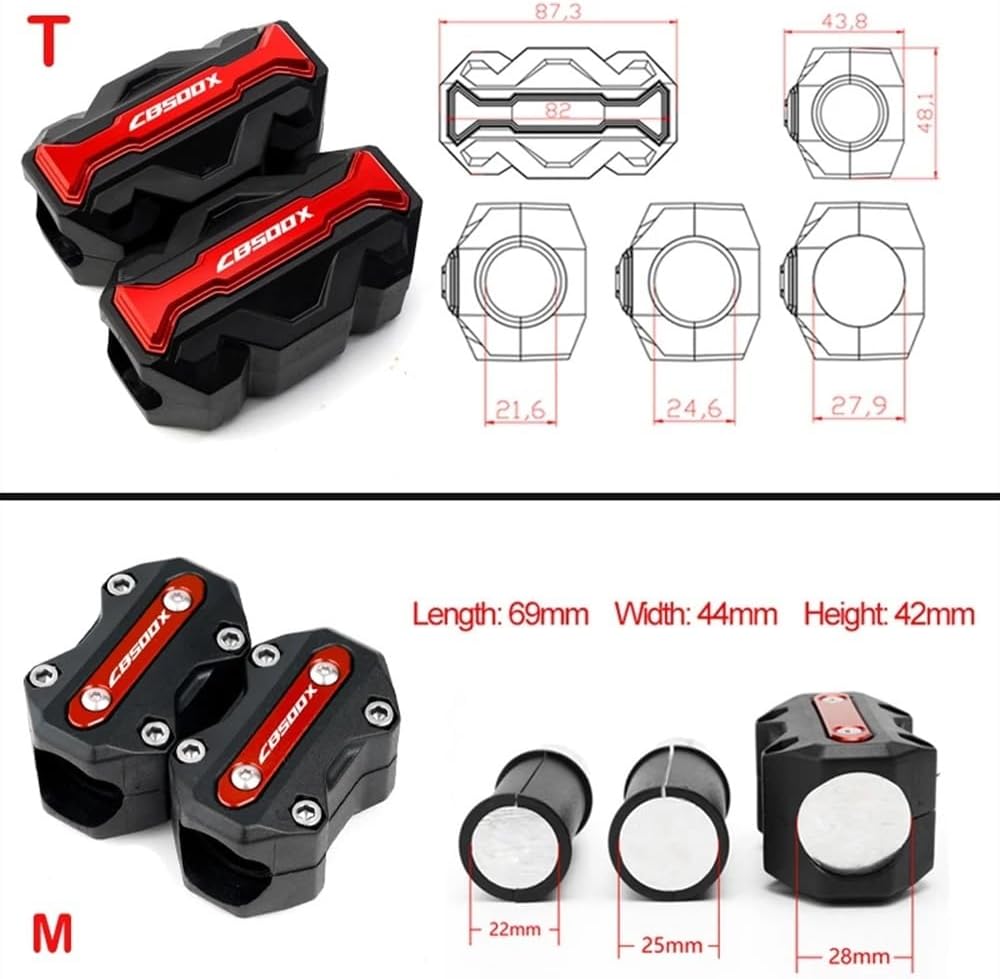 Engine Protection Bar for CB500X CB 500 X 500X 2013-2020 2021 2022 Motorcycle Accessories CNC Engine Guard Bumper Crash Bar Protection Block