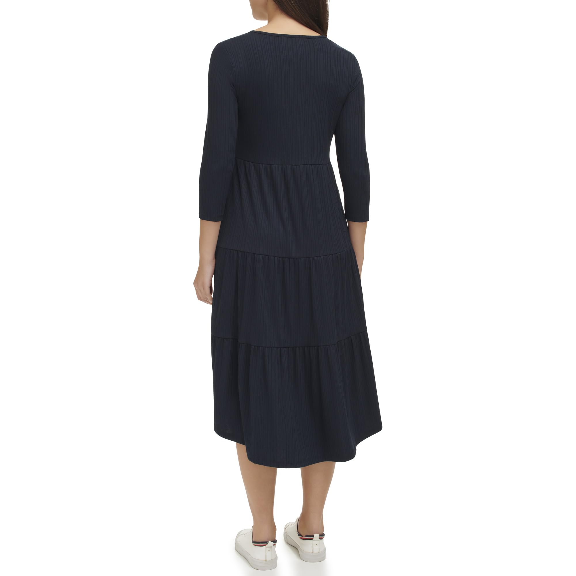 Tommy Hilfiger Nieformalna sukienka Kobiety Tiered Stripe Midi Dress