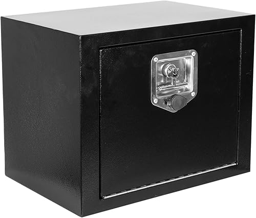 Miniatura 20 de Caja de acero para camión, 30 x 18 x 18 pulgadas, caja de acero resistente para remolque, caja de herramientas para camión, organizador