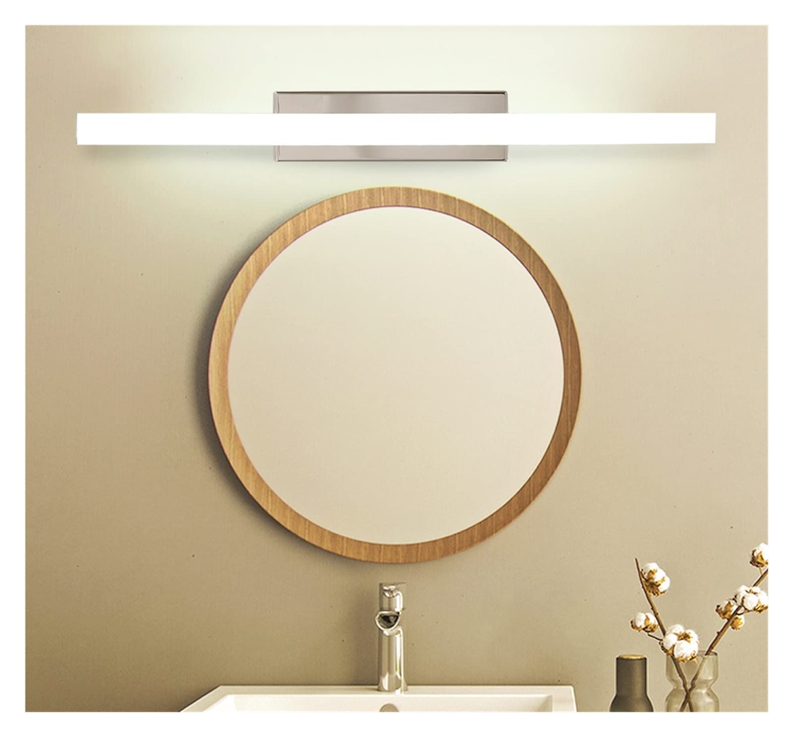 Led kinkiet kryty oświetlenie łazienkowe oświetlenie próżności 8W 12W AC85-265V kinkiet kinkiet oświetlenie do montażu na ścianie dla domu(2700-3500K,10W 50CM)