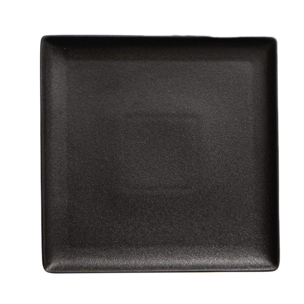 Piatto per la casa Piatto occidentale Piatto per bistecca Piatto per controfiletto Stoviglie Piatto piano per la casa Piatto quadrato nero europeo Piatto in ceramica Stoviglie Regalo Piatti da portat