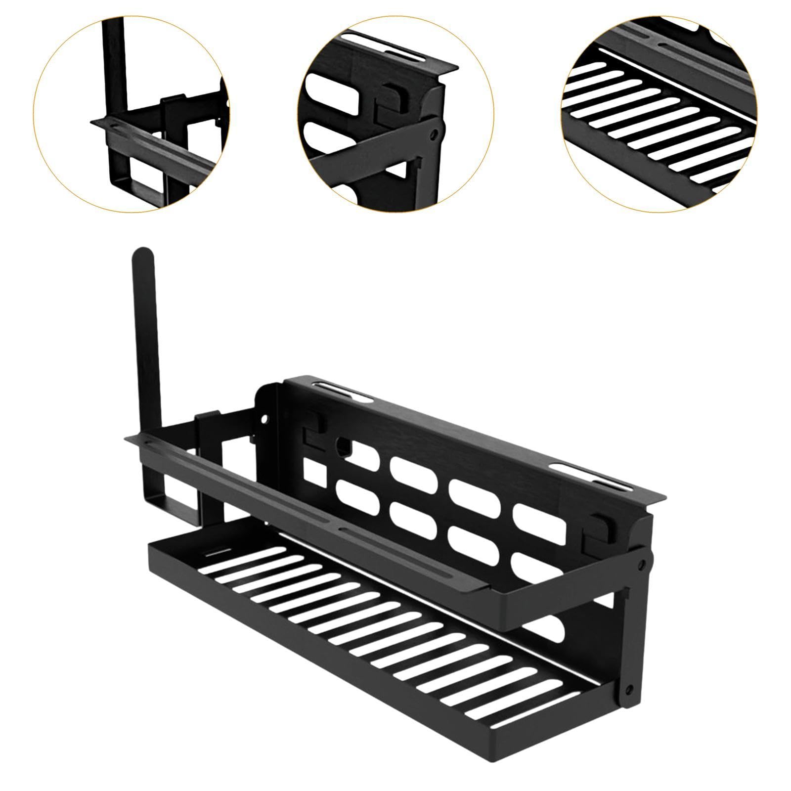 Griddle - Estante plegable de acero al carbono para especias de fácil instalación