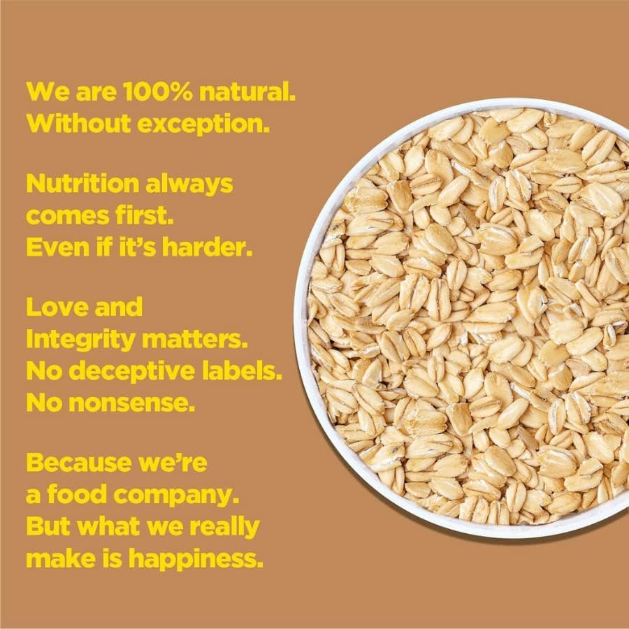 Image of NutriOrganics Rolled Oats 5 Kg - Diet Food | 100% Wholegrain Jumbo Oats | Oats For Weight Management | High Fibre Breakfast | Rich In Protein