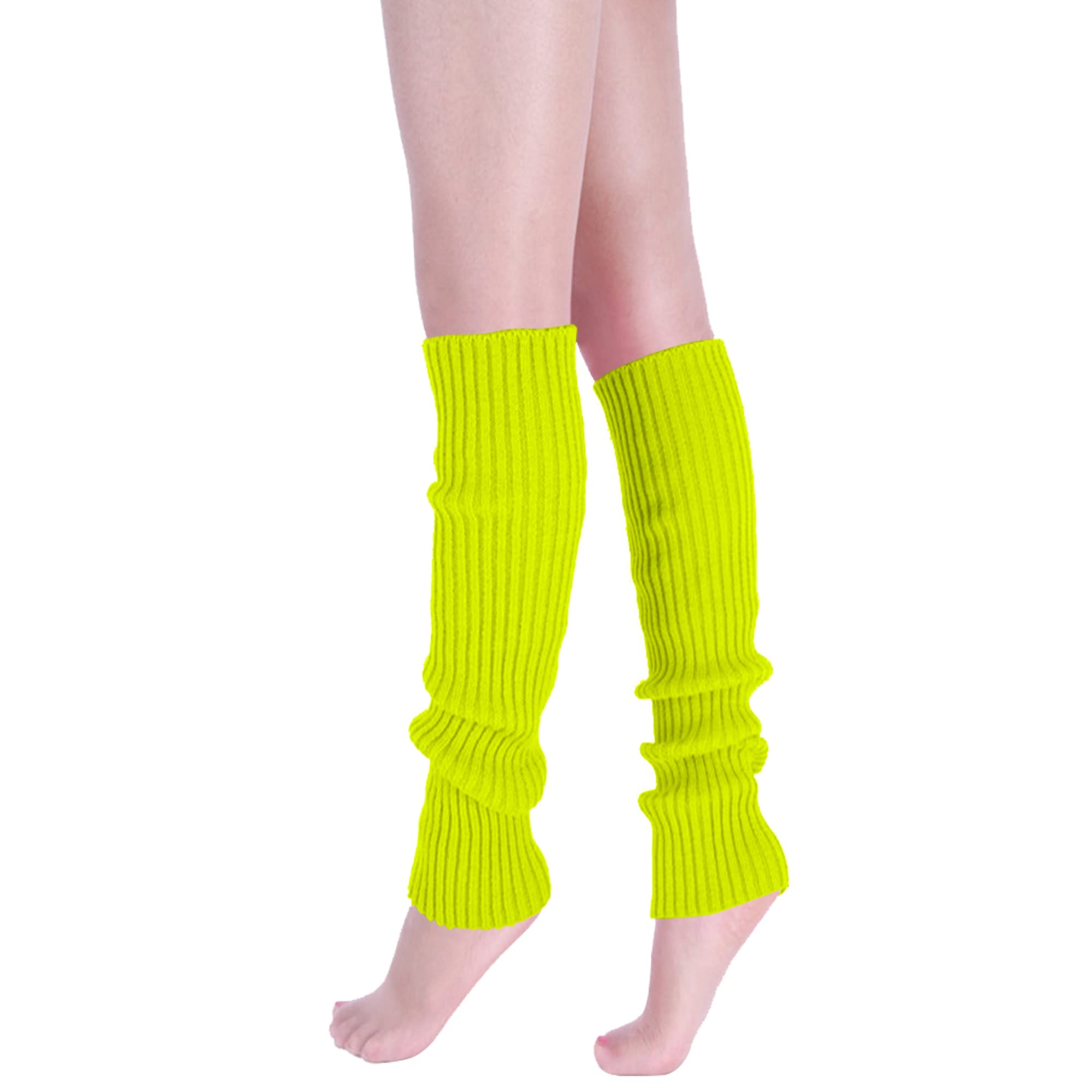 DOOVID Leg Warmers for Women 80s Ribbed Knit Leg Warmers Yoga Party Sports Long Socks