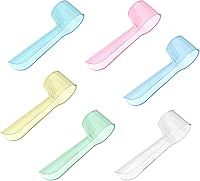 Vista 2 de Paquete de 6 tapas para cepillos de dientes Nincha para cabezales de cepillo de dientes redondos Oral-B en varios colores, material de PC, apto
