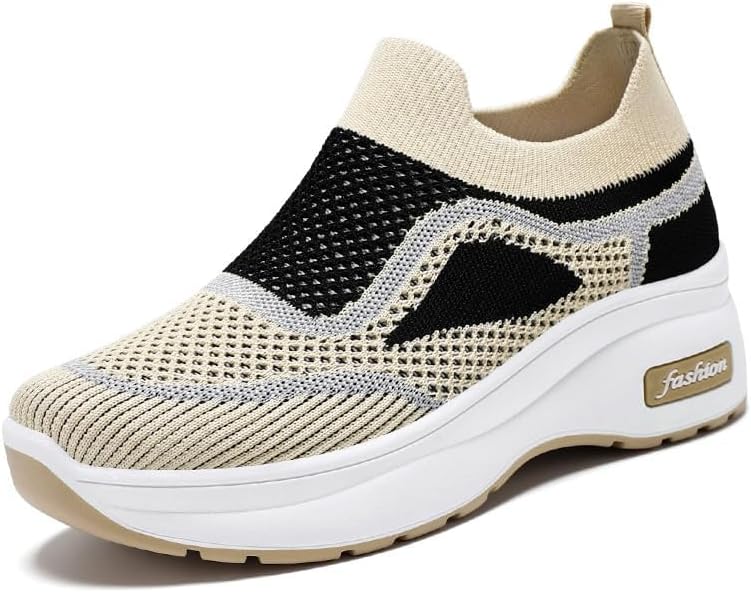 Sunnysweet Womens Slip on Shoes Comfortable Fashion Lightweight Breathable Mesh Loafers