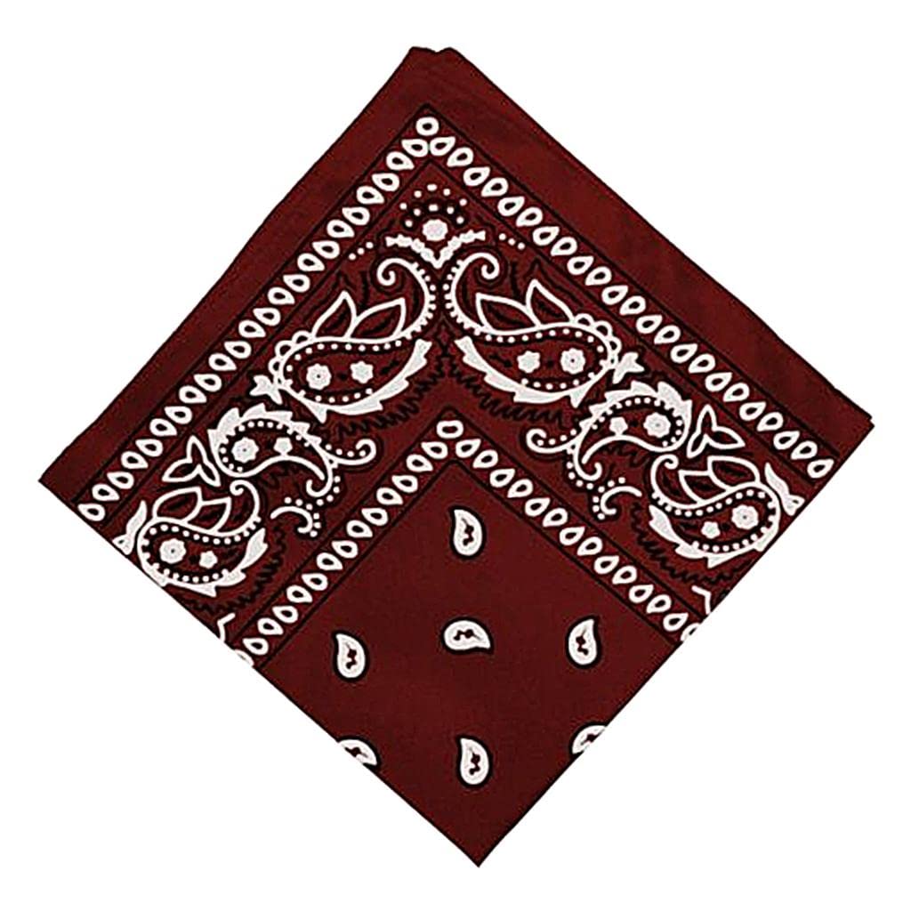 ™ Unisex Cotton Paisley Bandana Cowboy Head Scarf Head Wrap Red | Scarves & Wraps | Womens Accessories-image-27