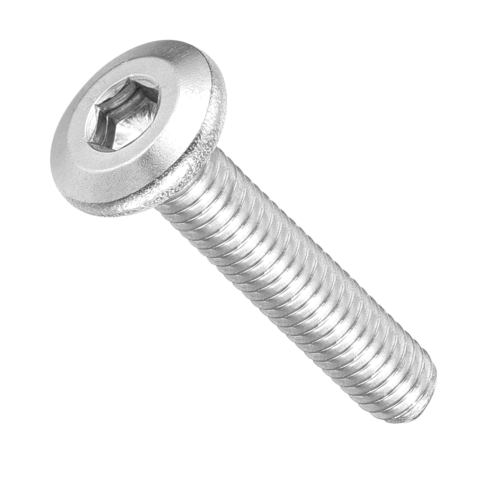 METALLIXITY Flat Head Hex Socket Cap Screws Bolts(M4-0.7x20) 50Pcs, 304 Stainless Steel Hex Socket Furniture Bolts Screws