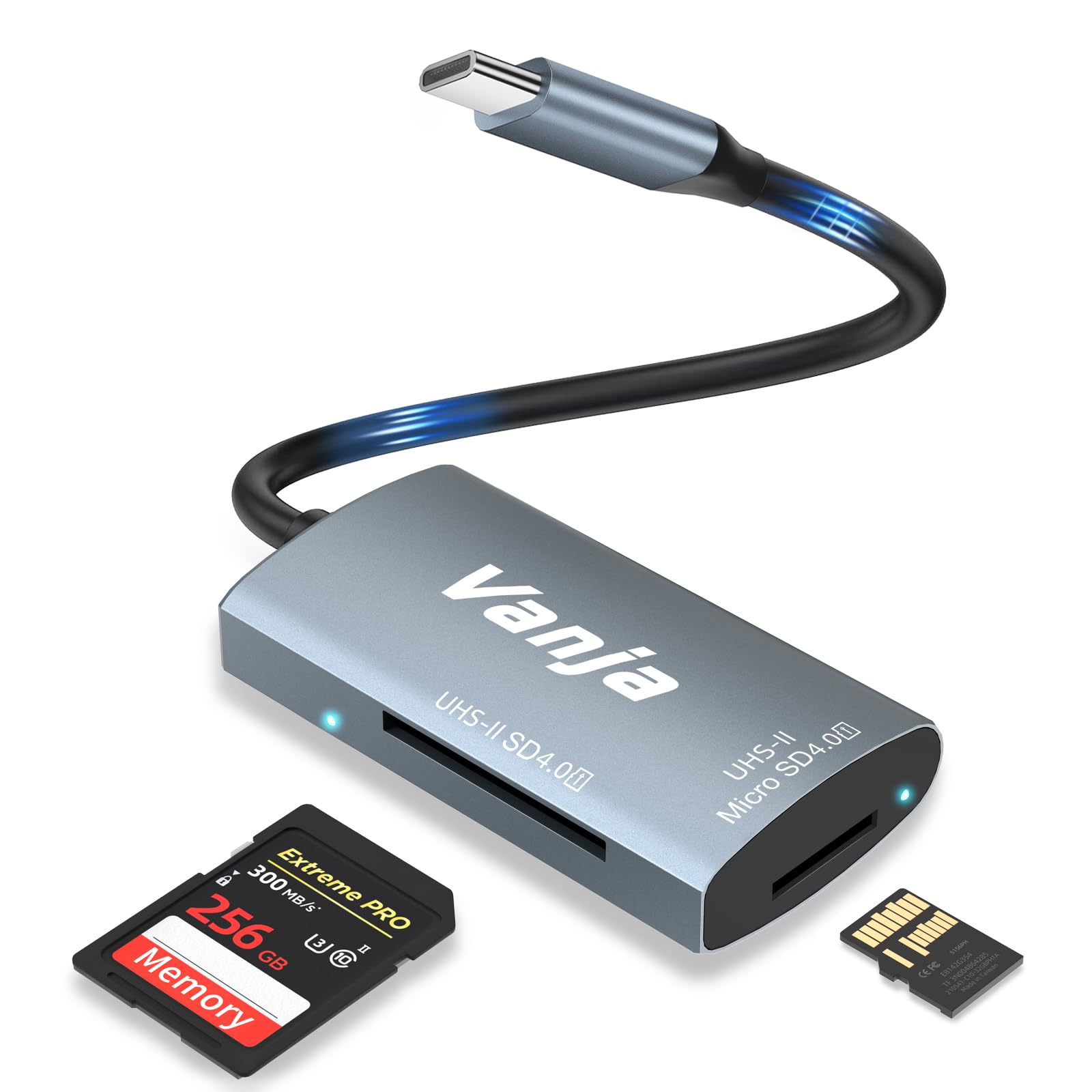 WEELIAO UHS-II SD 4.0 Kartenleser – Typ-C, 2-in-1 Für SD & Micro SD – Bis 312 MB/s