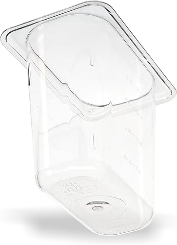 CFS - Bandeja de plástico para alimentos de 19, tamaño 6 pulgadas de profundidad transparente