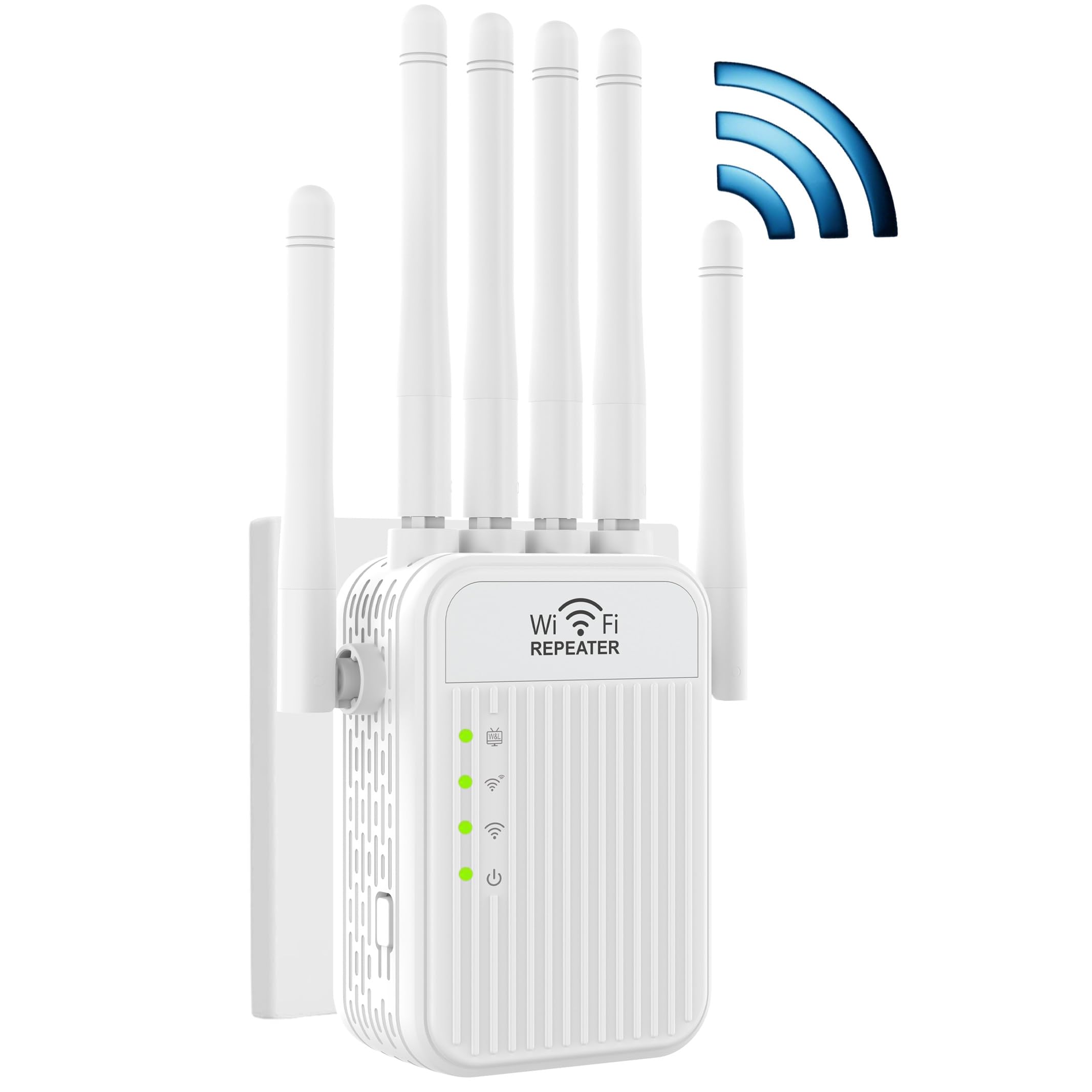 Répéteur WiFi Puissant sans Fil,amplificateur WiFi de dernière Technologie avec 6 antennes Couvrant Une superficie de 10000 sq.ft,2 Ports LAN,répéteur WiFi/routeur/AP pour la Maison et Le Bureau (S)