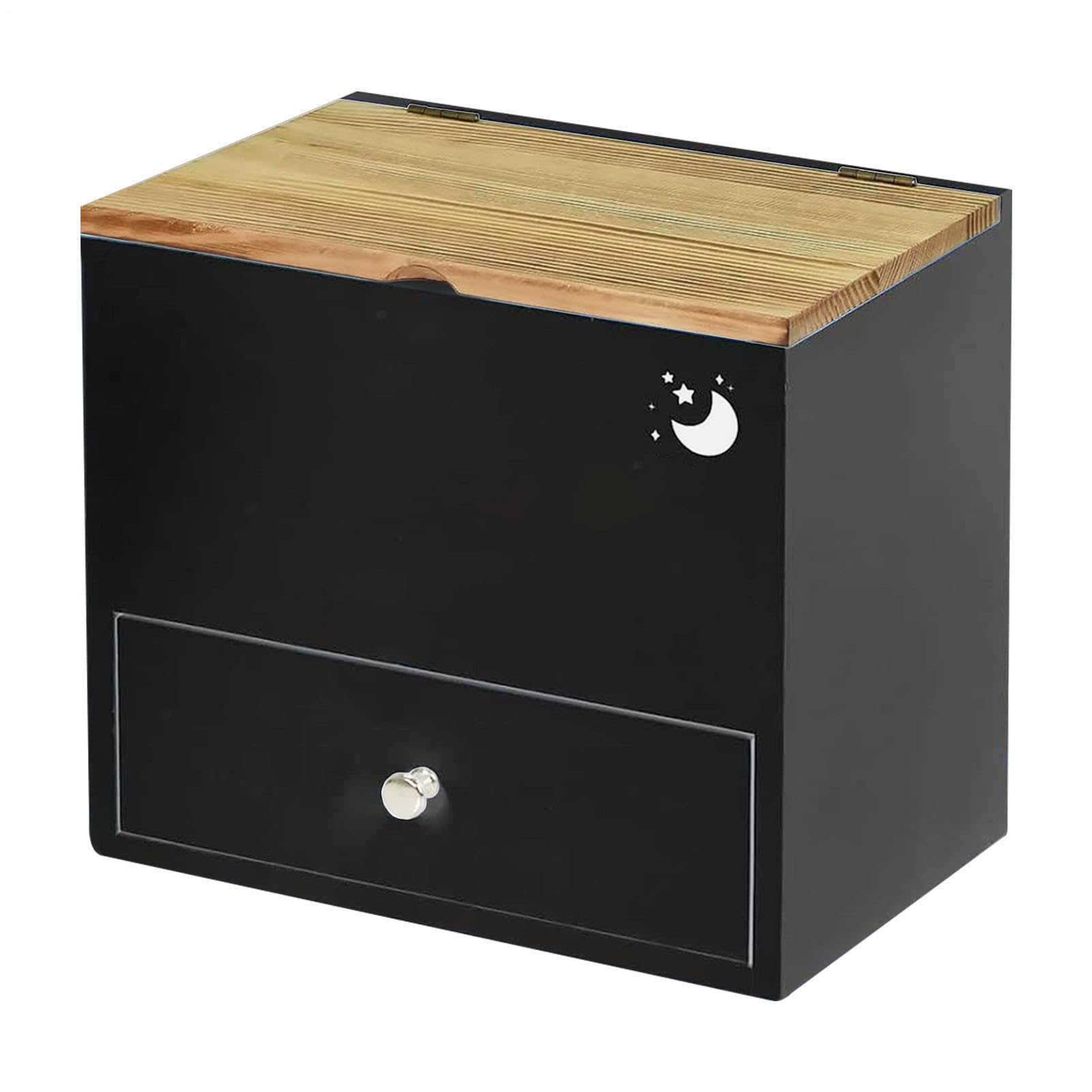Tampon-Aufbewahrungsbox – Hygiene-Halter aus Holz, dekorativer Kosmetik-Präsentationsbehälter, kompakter Pad-Organizer, Badezimmer-Theke, Arrangement-Einheit, für Zuhause, Wohnung, Spa, Schönheit