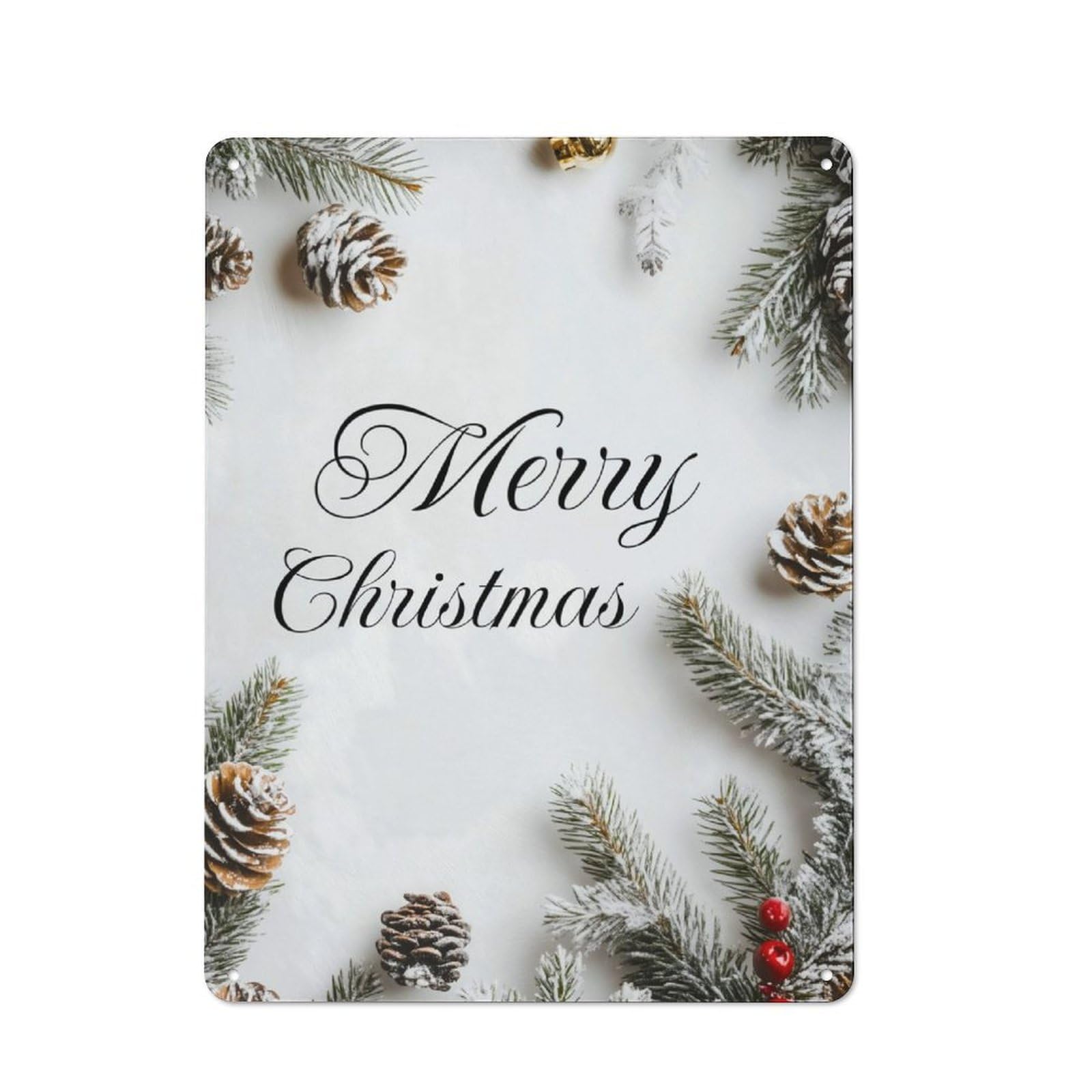 Junmoney Merry Christmas Decor Metal Sign 40X30cm With For Home Bar Wall, Rustic Decor, For Collectors Decorating Home Bars And Entertaining Spaces