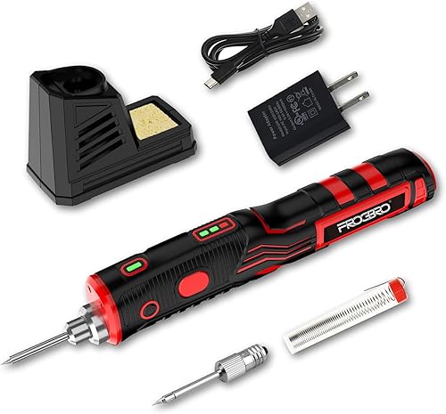 Miniatura 1 de FrogBro 11W Cordless Soldering Iron Kit, Upgrade 2500mAh Max 968 Fast Heating Portable Soldering Iron, USB Rechargeable Soldering Iron High Capacity