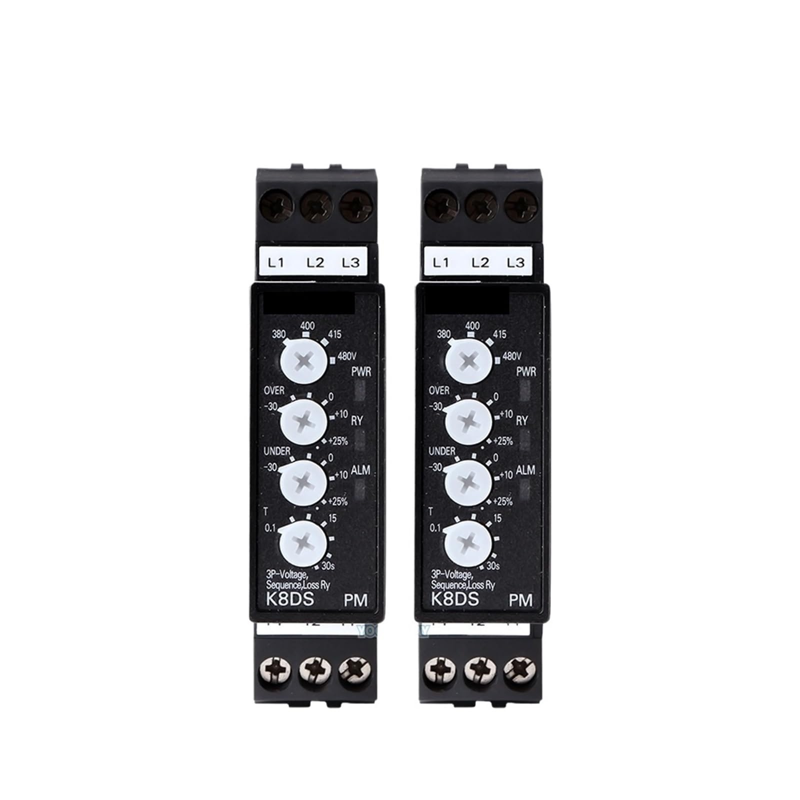 JFQOWCMP 1pcs Three-Phase Voltage and Phase-Sequence Phase-Loss Relay K8DS-PH1 K8DS-PM2 K8AK-PM2 PA2 001 PH1(K8DS-PA2)
