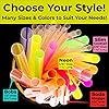 Colorful, Retro Blacklight Neon Drinking Straws 300pk. Individually Wrapped, Sturdy 7.75 Inch in 4 Bright Colors Perfect for Birthday Party. BPA-Free Long Straight Straw Great for Craft Projects! #4