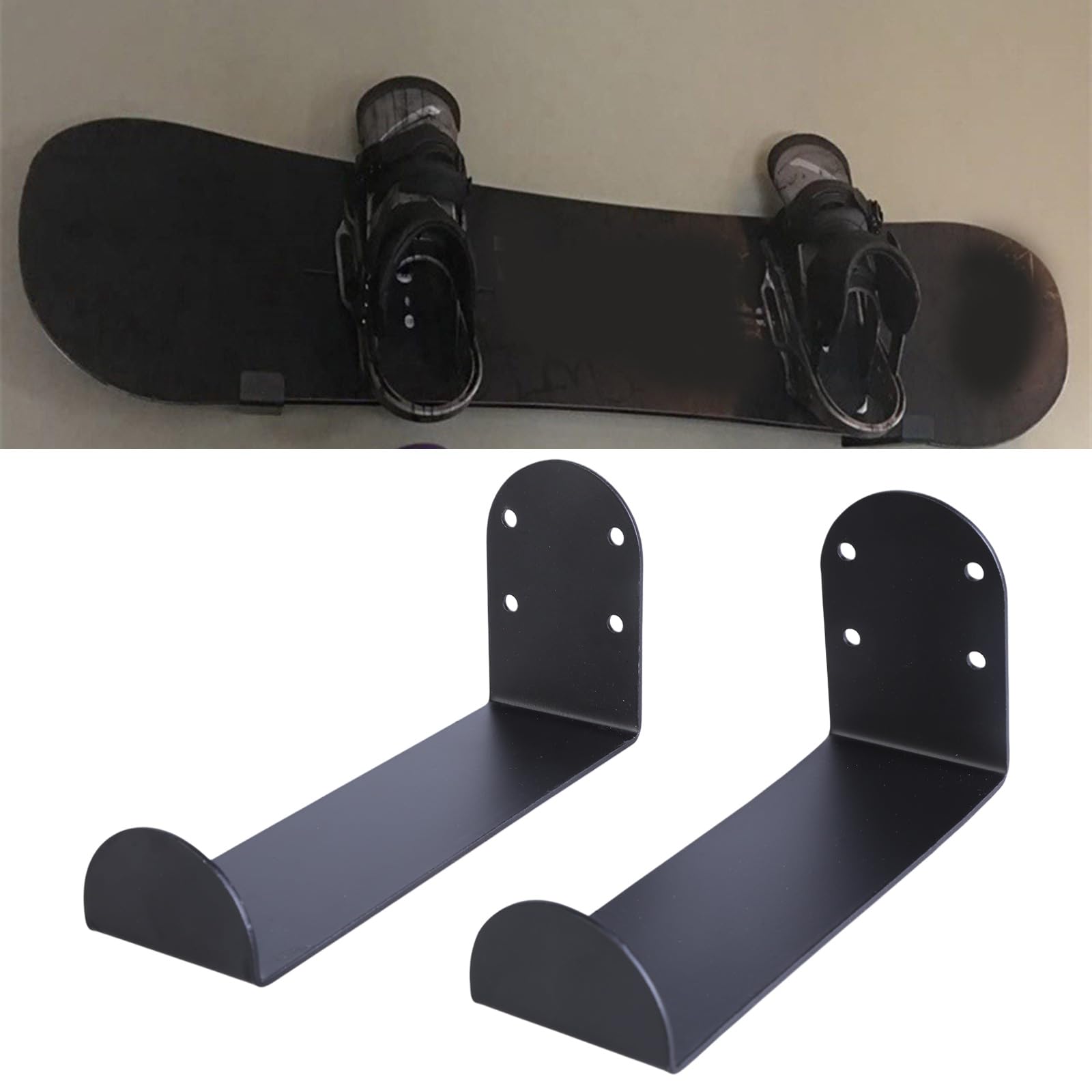 Pack Of 2 Exercise Mat Wall Hanger Gym Strap Holder Gym Organizers For Hanging Fitness Bands And Surfboard Snowboard