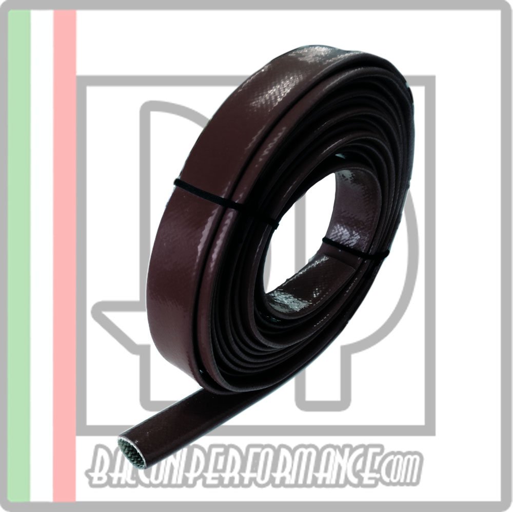 Tubo aislante de fibra de vidrio y silicona, diámetro 20 mm, color negro, altas temperaturas 260 °C, aislamiento eléctrico 1500 V, 10 metros