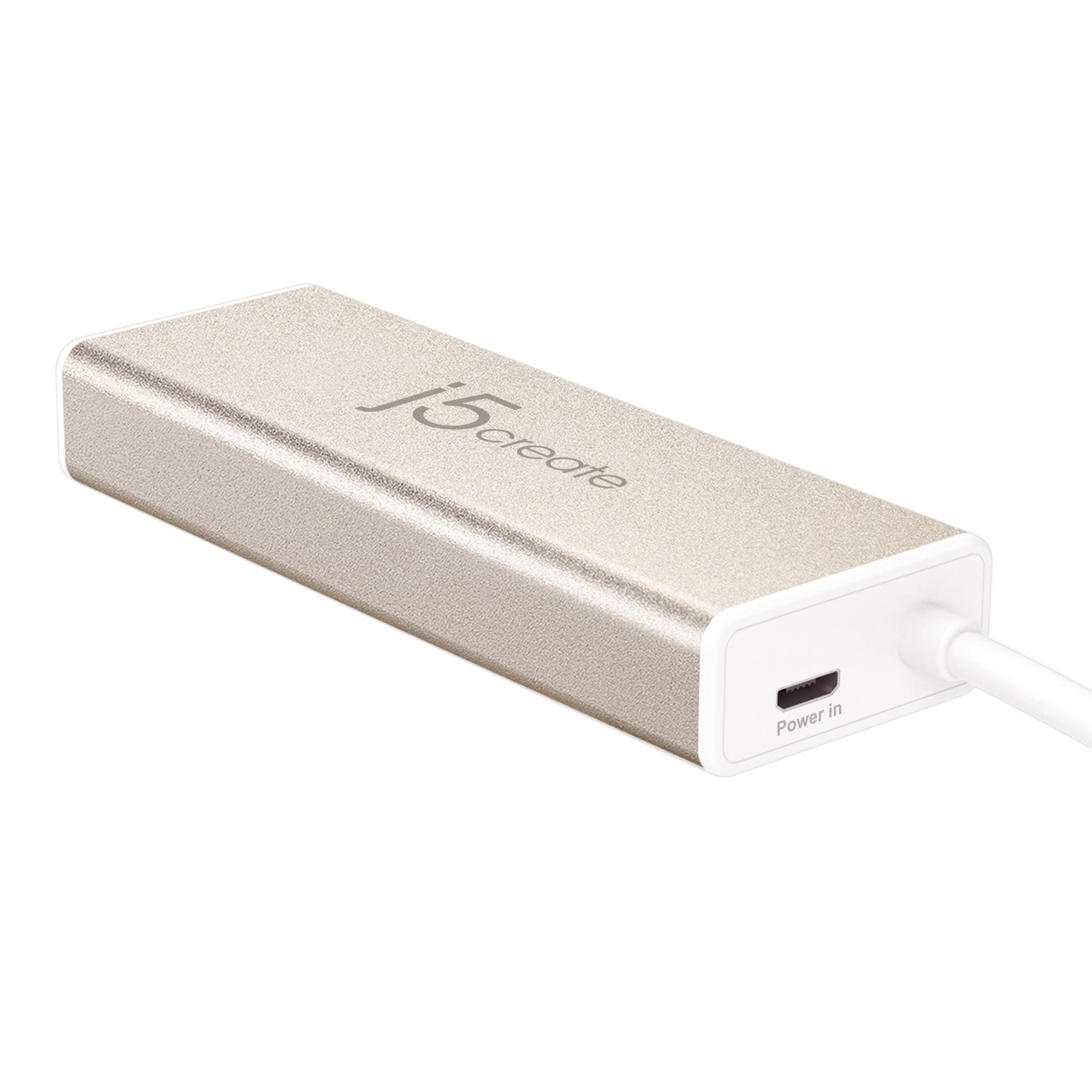 j5create USB 3.1 Type-C Port with SD/Micro SD Card Reader JCH347Adapter Dongle with 3 USB 3.1/3.0/2.0 Ports, for Chromebook/MacBook/and More USB Type C Devices - 5
