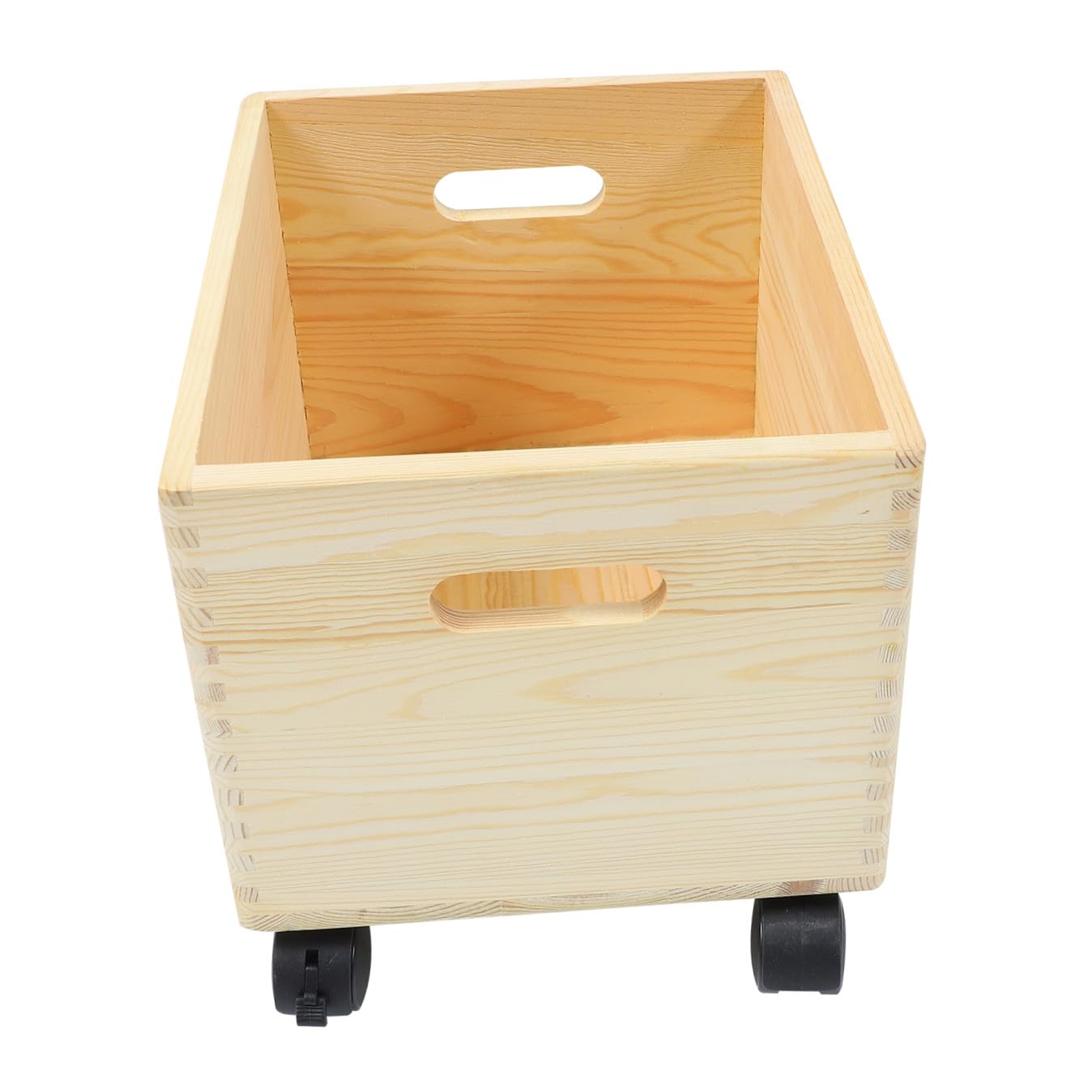 LIFKOME Scatola di Immagazzinaggio in Legno Ruote, Contenitore Portatile per Vestiti e Oggetti Vari, Design Pratico e Materiale Abs Resistente per Uso Domestico