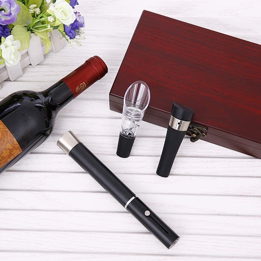 Apribottiglie Multifunzione a 3 Pezzi con cavatappi e Pompa ad Aria compressa. per Tutti Gli Amanti del Vino.