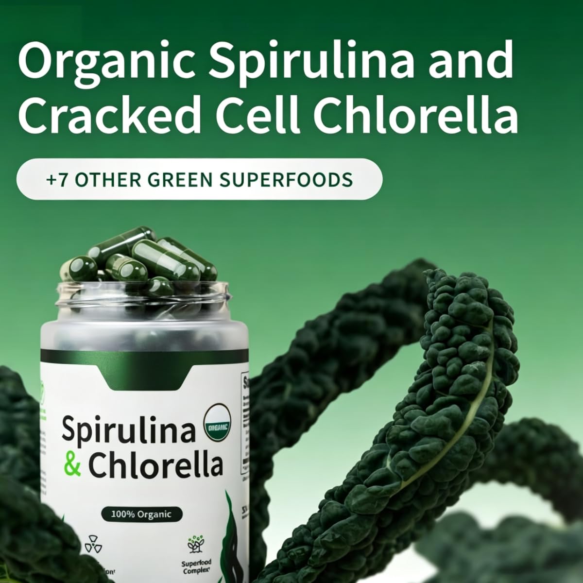 Spirulina e clorella —— Allevia la fatica | Stabilizzare l'energia fisica; riparare il tratto intestinale; migliorare l'indigestione.