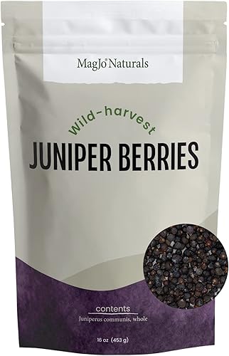 MagJo Naturals Bayas de enebro secas silvestres a granel 1 lb 1 paquete