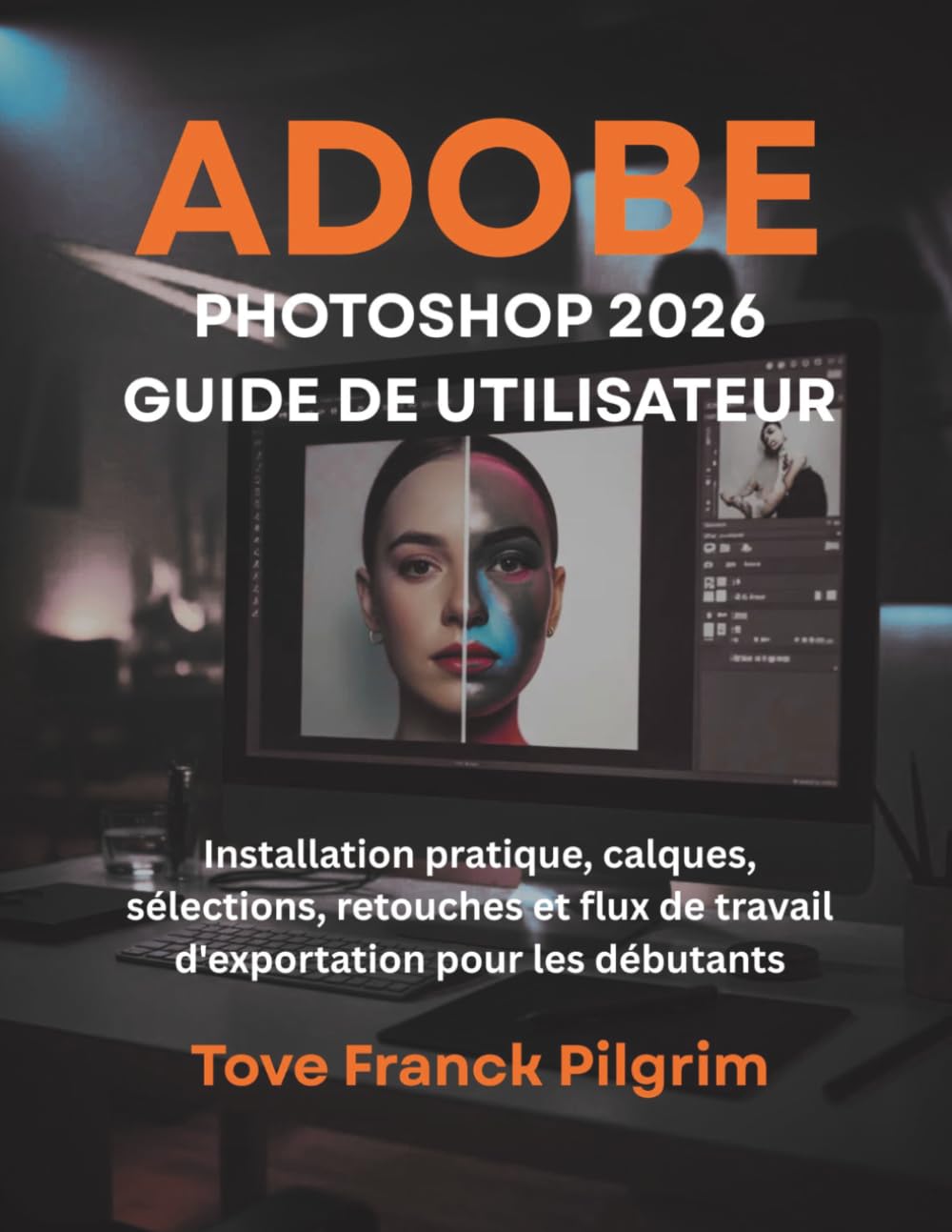 Adobe Photoshop 2026 Guide de utilisateur: Installation pratique, calques, sélections, retouches et flux de travail d'exportation pour les débutants