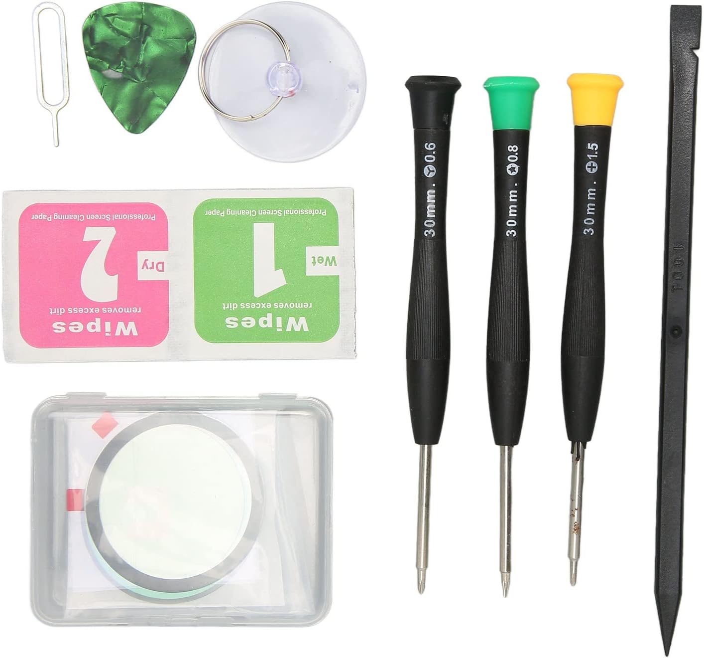 Replacement Watch Outer Screen Glass, Professional Front LCD Lens Glass Repairing Kit for 44cm R870 R875, Watch Front Glass Replacement Kit