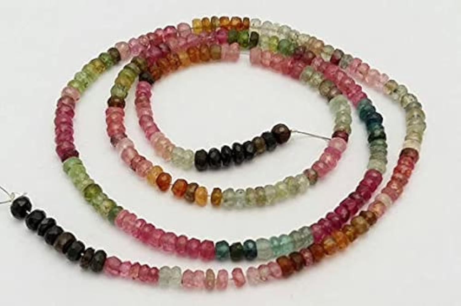 Rondelles tourmaline facettées multicolores pour composer vos bijoux d'été
