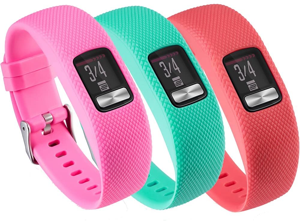 Tyogeephy Band for Garmin Vivofit 4, Soft Silicone Replacement Watch Band Strap for Garmin Vivofit 4 Activity Tracker, Small, Large
