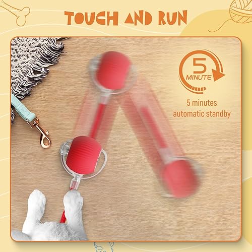 Miniatura 2 de Juguete interactivo de bola rodante para gatos, juguetes inteligentes para gatos de interior, pelota de juguete interactiva autorodante para gatos y